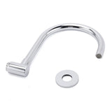 Darrahopens Furniture > Bathroom > Shower Heads & Screens Chrome Round Gooseneck Arm Faucet Water Outlet Wall Mounted Swivel Bathtub Spout