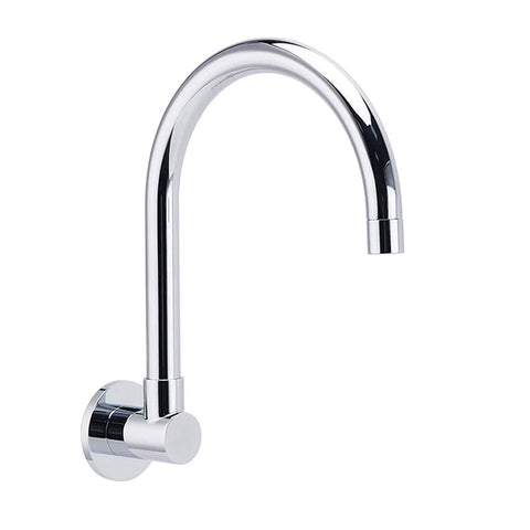 Darrahopens Furniture > Bathroom > Shower Heads & Screens Chrome Round Gooseneck Arm Faucet Water Outlet Wall Mounted Swivel Bathtub Spout