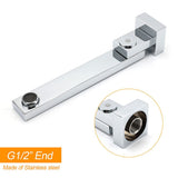 Darrahopens Furniture > Bathroom > Shower Heads & Screens Chrome Square Stainless Steel Shower Bathtub Water Spout Faucet Outlet Tap 180° Swivel Set