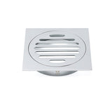 Darrahopens Furniture > Bathroom > Shower Heads & Screens Chrome Stainless Steel 110mm Small Square Shower Grate Floor Drain 95mm Outlet