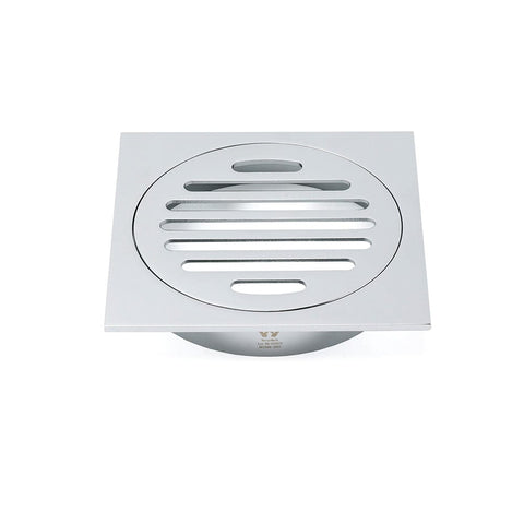 Darrahopens Furniture > Bathroom > Shower Heads & Screens Chrome Stainless Steel 110mm Small Square Shower Grate Floor Drain 95mm Outlet