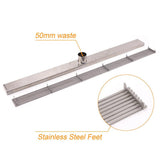 Darrahopens Furniture > Bathroom > Shower Heads & Screens Chrome Stainless Steel Shower Grate 600mm Sword Fence Floor Drain 50mm Outlet
