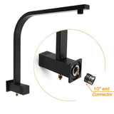 Darrahopens Furniture > Bathroom > Shower Heads & Screens Dual Shower Set Matt Black 12" Rainfall Head 3 Modes Handheld Silding Rail Combo Double Taps