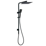 Darrahopens Furniture > Bathroom > Shower Heads & Screens Dual Shower Square Large 12" Rainfall Head 3 Modes Handheld Wall Rail Matt Black