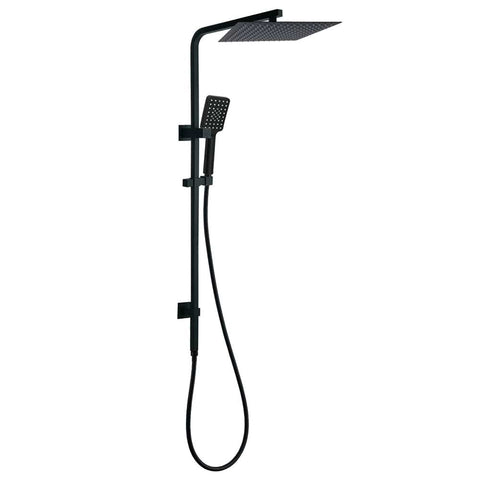 Darrahopens Furniture > Bathroom > Shower Heads & Screens Dual Shower Square Large 12" Rainfall Head 3 Modes Handheld Wall Rail Matt Black