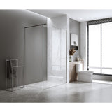 Darrahopens Furniture > Bathroom > Shower Heads & Screens Glass Shower Screen Round Stabilising Pole in Gunmetal
