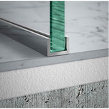 Darrahopens Furniture > Bathroom > Shower Heads & Screens Glass Shower Screen W-Channel in White