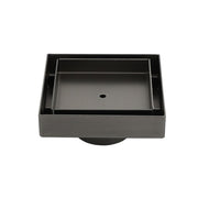 Gun Metal 100mm Square Tile Insert Floor Drain Small Shower Grate 50mm Waste Set | darrahopens.com.au Premium AU Stock
