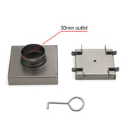 Darrahopens Furniture > Bathroom > Shower Heads & Screens Gun Metal 100mm Square Tile Insert Floor Drain Small Shower Grate 50mm Waste Set