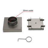 Darrahopens Furniture > Bathroom > Shower Heads & Screens Gun Metal 100mm Square Tile Insert Floor Drain Small Shower Grate 50mm Waste Set