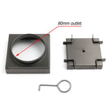 Darrahopens Furniture > Bathroom > Shower Heads & Screens Gun Metal 100x100mm Square Tile Insert Floor Drain Small Shower Grate 80mm Waste