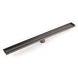 Darrahopens Furniture > Bathroom > Shower Heads & Screens Gun Metal 304 SUS 900mm Tile Insert Linear Shower Grate Floor Drain 50mm Waste