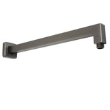 Gun Metal 8" Square Large Rainfall Shower Head 400mm Straight Wall Mounted Arm Set | darrahopens.com.au Premium AU Stock