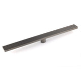 Darrahopens Furniture > Bathroom > Shower Heads & Screens Gun Metal 900mm Strip Fence Linear Shower Grate Floor Drain 50mm Central Waste