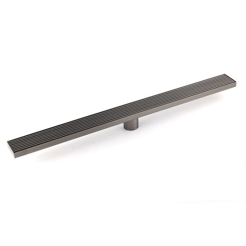 Darrahopens Furniture > Bathroom > Shower Heads & Screens Gun Metal 900mm Strip Fence Linear Shower Grate Floor Drain 50mm Central Waste