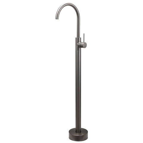 Darrahopens Furniture > Bathroom > Shower Heads & Screens Gun Metal Bathroom Free Standing Hot Cold Water Mixer Tap Bath Tub Filler Spout