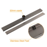 Darrahopens Furniture > Bathroom > Shower Heads & Screens Gun Metal Bathroom Tile Insert 800mm Linear Shower Grate Floor Drain 50mm Waste