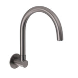 Darrahopens Furniture > Bathroom > Shower Heads & Screens Gun Metal Bathroom Tub Filler Round Gooseneck Arm Faucet Water Outlet Wall Spout