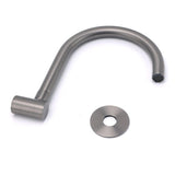 Darrahopens Furniture > Bathroom > Shower Heads & Screens Gun Metal Bathroom Tub Filler Round Gooseneck Arm Faucet Water Outlet Wall Spout