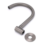 Darrahopens Furniture > Bathroom > Shower Heads & Screens Gun Metal Bathroom Tub Filler Round Gooseneck Arm Faucet Water Outlet Wall Spout