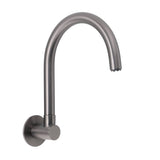 Darrahopens Furniture > Bathroom > Shower Heads & Screens Gun Metal Bathroom Tub Filler Round Gooseneck Arm Faucet Water Outlet Wall Spout