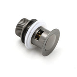 Darrahopens Furniture > Bathroom > Shower Heads & Screens Gun Metal Brass 32mm Push Pop Up Plug Overflow Basin Sink Drain Outlet Waste Kit