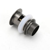 Darrahopens Furniture > Bathroom > Shower Heads & Screens Gun Metal Brass 32mm Push Pop Up Plug Overflow Basin Sink Drain Outlet Waste Kit