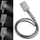 Darrahopens Furniture > Bathroom > Shower Heads & Screens Gun Metal Double Square Shower Head Set 10" Rain Handheld Sliding Rail Diverter