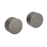 Darrahopens Furniture > Bathroom > Shower Heads & Screens Gun Metal Grey 1/4 Turn Round Hot Cold Tap Wall Set Shower Vanity Spout Switch