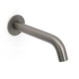 Gun Metal Grey Round Bathtub Spout Basin Curve Faucet Bubble Wall Mounted Outlet | darrahopens.com.au Premium AU Stock
