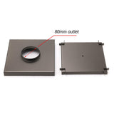 Darrahopens Furniture > Bathroom > Shower Heads & Screens Gun Metal Large Square 200x200mm Tile Insert Floor Drain Shower Grate 80mm Waste
