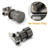 Darrahopens Furniture > Bathroom > Shower Heads & Screens Gun Metal Round 1/4 Knob Handle Wall Mounted Shower Hot Cold Water Mixer Tap Kit