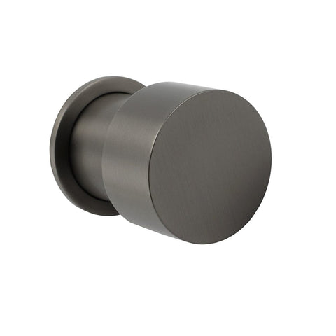 Darrahopens Furniture > Bathroom > Shower Heads & Screens Gun Metal Round 1/4 Knob Handle Wall Mounted Shower Hot Cold Water Mixer Tap Kit