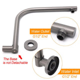 Gun Metal Round 10" Rainfall Shower Head + High Rise Gooseneck Wall Arm Bath Set | darrahopens.com.au Premium AU Stock