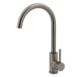 Darrahopens Furniture > Bathroom > Shower Heads & Screens Gun Metal Round Kitchen Mixer Sink Tap 360° Swivel Laundry Basin Faucet Spout Set