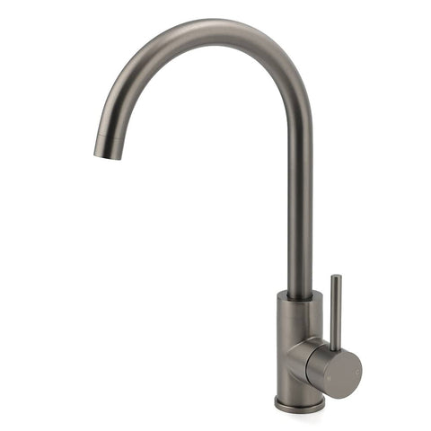 Darrahopens Furniture > Bathroom > Shower Heads & Screens Gun Metal Round Kitchen Mixer Sink Tap 360° Swivel Laundry Basin Faucet Spout Set