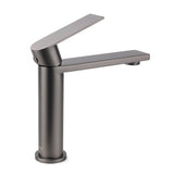 Darrahopens Furniture > Bathroom > Shower Heads & Screens Gun Metal Rounded Square Short Basin Mixer Vanity Sink Faucet Laundry Spout Tap