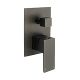 Gun Metal Square Stainless Steel Bath Shower Mixer 2 Way Switch Diverter Watermark | darrahopens.com.au Premium AU Stock