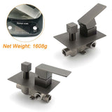 Darrahopens Furniture > Bathroom > Shower Heads & Screens Gun Metal Square Stainless Steel Bath Shower Mixer 2 Way Switch Diverter Watermark