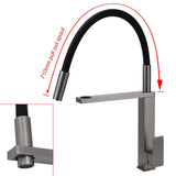 Darrahopens Furniture > Bathroom > Shower Heads & Screens Gun Metal Tall Kitchen Sink Basin Mixer Swivel Faucet Tap Pull Out Spout Head