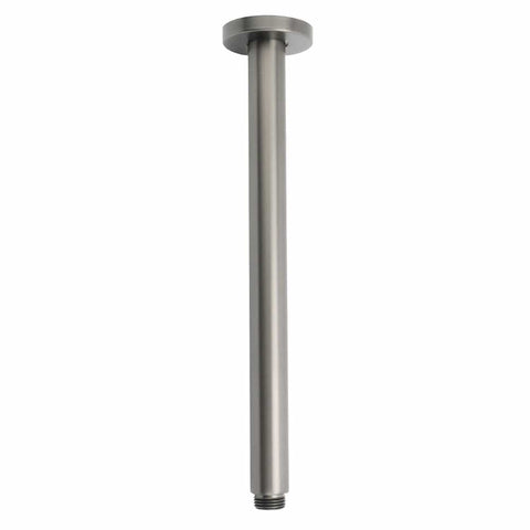 Gunmetal Round 300mm Brass Shower Arm Ceiling Mount Extension Dropper For Head | darrahopens.com.au Premium AU Stock
