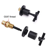 Darrahopens Furniture > Bathroom > Shower Heads & Screens Matt Black 1/4 Turn Twin Taps Hot Cold Water Control Mixer For Bath Spout Shower