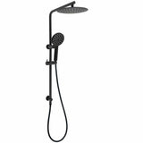 Darrahopens Furniture > Bathroom > Shower Heads & Screens Matt Black 10" Shower Rain Head Handheld Silde Wall Arm Rail Dual Bath Set