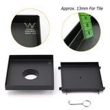 Matt Black 150x150mm Tile Insert Floor Drain Shower Grate 50mm Outlet Watermark | darrahopens.com.au Premium AU Stock