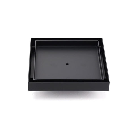 Matt Black 150x150mm Tile Insert Floor Drain Shower Grate 50mm Outlet Watermark | darrahopens.com.au Premium AU Stock