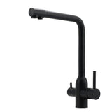 Darrahopens Furniture > Bathroom > Shower Heads & Screens Matt Black 3 Ways Kitchen Mixer Tap Pury Water Sink Faucet 360 Swivel Spout Outlet