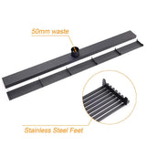 Darrahopens Furniture > Bathroom > Shower Heads & Screens Matt Black 600mm Strip Fence Sword Shower Grate Floor Drain 50mm Waste Outlet
