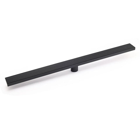 Darrahopens Furniture > Bathroom > Shower Heads & Screens Matt Black 800mm Strip Fence Shower Grate Floor Drain Central 50mm Waste Outlet