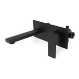 Darrahopens Furniture > Bathroom > Shower Heads & Screens Matt Black Basin Mixer Bathroom Tub Faucet Wall Mount Tap Hot Cold Water Spout