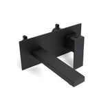 Darrahopens Furniture > Bathroom > Shower Heads & Screens Matt Black Basin Mixer Bathroom Tub Faucet Wall Mount Tap Hot Cold Water Spout